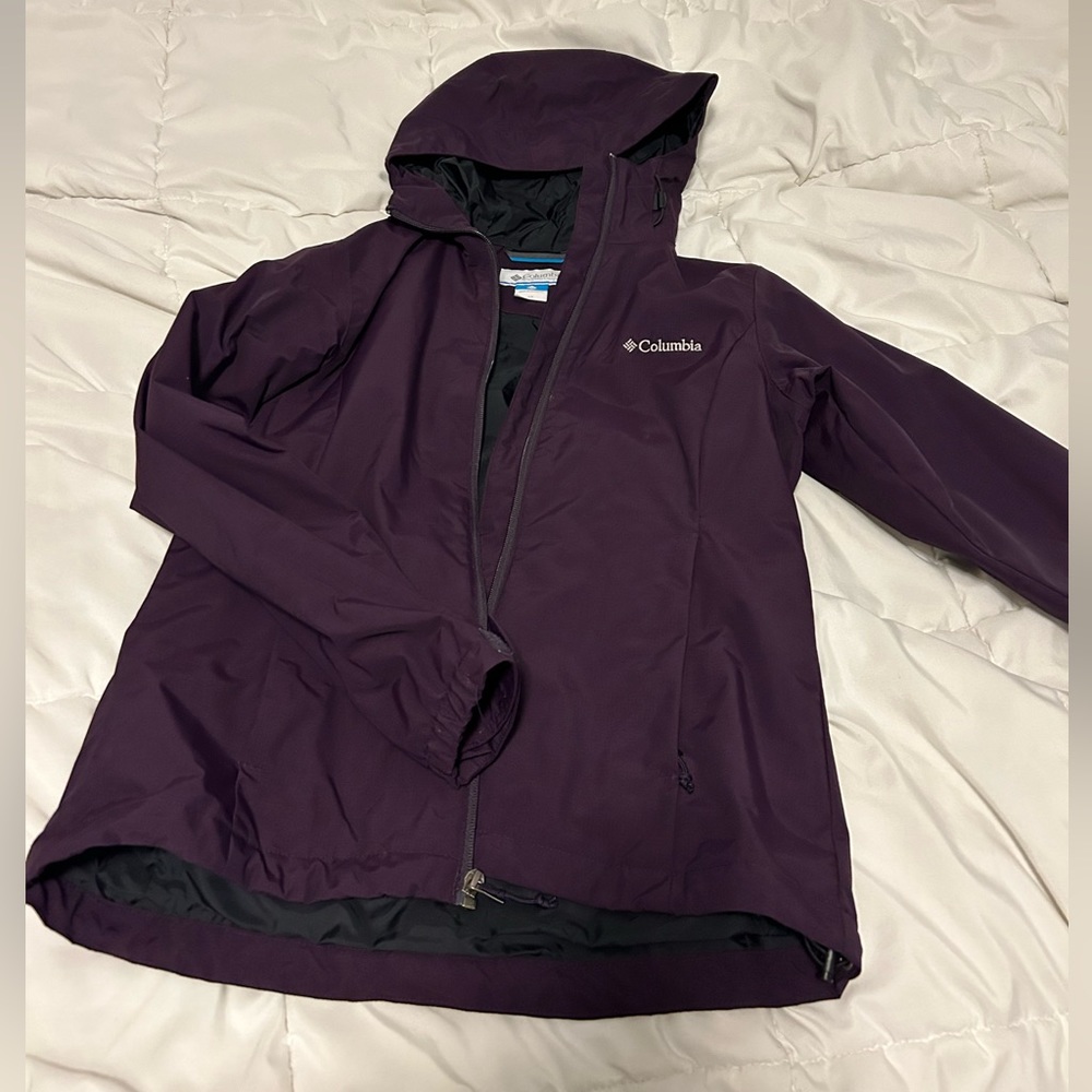 Dark purple Columbia raincoat